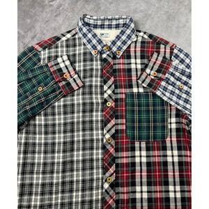 Scotch and Soda Shirt Mens Small Mixed Check Long Sleeve Flannel Button Down